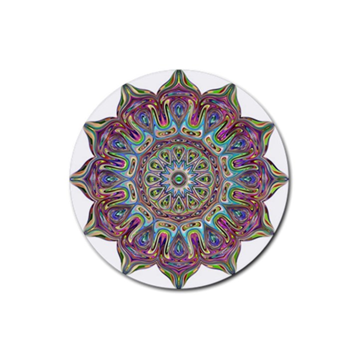 Mandala Decorative Ornamental Rubber Coaster (Round) 