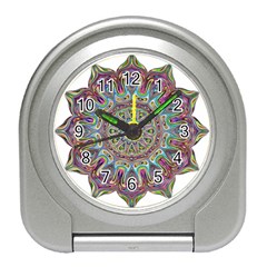 Mandala Decorative Ornamental Travel Alarm Clocks by Simbadda