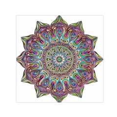 Mandala Decorative Ornamental Small Satin Scarf (square) by Simbadda