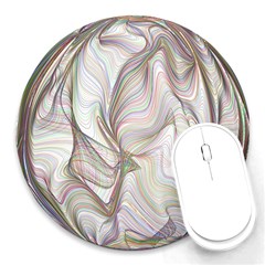 Abstract Geometric Line Art Round Mousepads by Simbadda