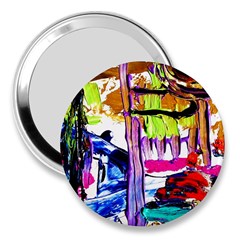 Walk With A Dog 1/1 3  Handbag Mirrors by bestdesignintheworld