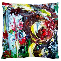 Eden Garden 3 Large Flano Cushion Case (one Side) by bestdesignintheworld