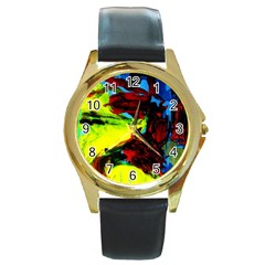 Perfect Night  For Samurai 1 Round Gold Metal Watch by bestdesignintheworld