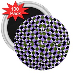 Hypnotic Geometric Pattern 3  Magnets (100 Pack) by dflcprints