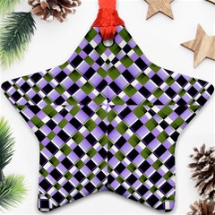 Hypnotic Geometric Pattern Star Ornament (two Sides) by dflcprints