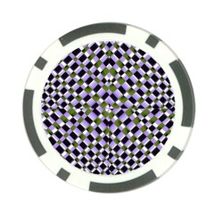 Hypnotic Geometric Pattern Poker Chip Card Guard by dflcprints