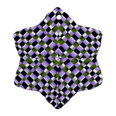 Hypnotic Geometric Pattern Snowflake Ornament (two Sides) by dflcprints