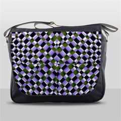 Hypnotic Geometric Pattern Messenger Bags by dflcprints