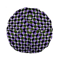 Hypnotic Geometric Pattern Standard 15  Premium Round Cushions by dflcprints