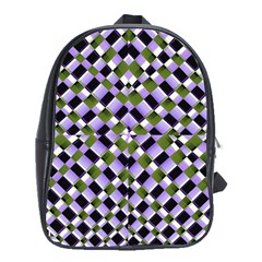 Hypnotic Geometric Pattern School Bag (xl) by dflcprints