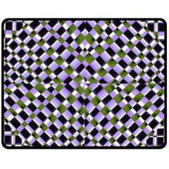 Hypnotic Geometric Pattern Double Sided Fleece Blanket (medium)  by dflcprints