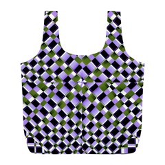 Hypnotic Geometric Pattern Full Print Recycle Bags (l)  by dflcprints