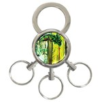 Old Tree And House With An Arch 8 3-Ring Key Chains Front