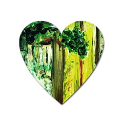 Old Tree And House With An Arch 8 Heart Magnet by bestdesignintheworld