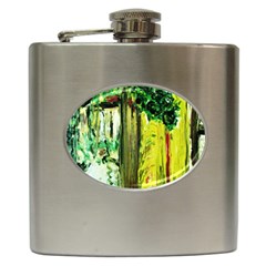 Old Tree And House With An Arch 8 Hip Flask (6 Oz) by bestdesignintheworld