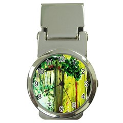 Old Tree And House With An Arch 8 Money Clip Watches by bestdesignintheworld