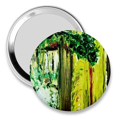 Old Tree And House With An Arch 8 3  Handbag Mirrors by bestdesignintheworld