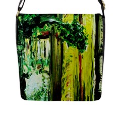 Old Tree And House With An Arch 8 Flap Messenger Bag (l)  by bestdesignintheworld