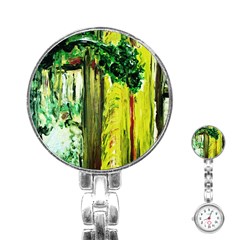 Old Tree And House With An Arch 8 Stainless Steel Nurses Watch by bestdesignintheworld