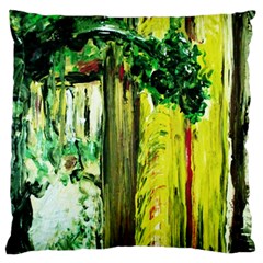 Old Tree And House With An Arch 8 Standard Flano Cushion Case (two Sides) by bestdesignintheworld