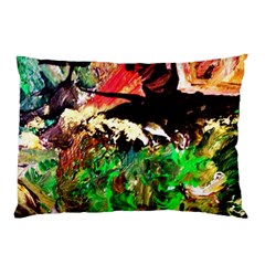 Old Tree And House With An Arch 7 Pillow Case by bestdesignintheworld