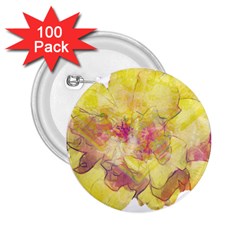 Yellow Rose 2 25  Buttons (100 Pack) 