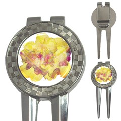 Yellow Rose 3-in-1 Golf Divots by aumaraspiritart