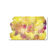 Yellow Rose Magnet (name Card) by aumaraspiritart