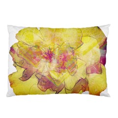 Yellow Rose Pillow Case by aumaraspiritart