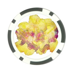 Yellow Rose Poker Chip Card Guard (10 Pack) by aumaraspiritart