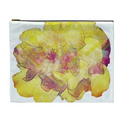 Yellow Rose Cosmetic Bag (xl) by aumaraspiritart