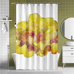 Yellow Rose Shower Curtain 48  X 72  (small)  by aumaraspiritart