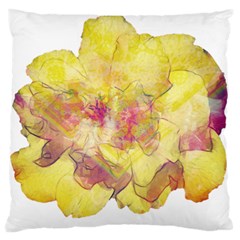 Yellow Rose Standard Flano Cushion Case (one Side)