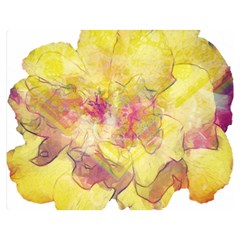 Yellow Rose Double Sided Flano Blanket (medium)  by aumaraspiritart