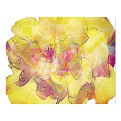 Yellow Rose Double Sided Flano Blanket (large)  by aumaraspiritart