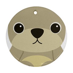 Animal Bear Cartoon Children Kids Ornament (round) by Simbadda