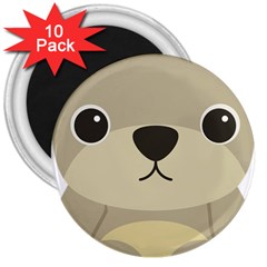 Animal Bear Cartoon Children Kids 3  Magnets (10 Pack)  by Simbadda