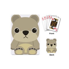 Animal Bear Cartoon Children Kids Playing Cards (mini)  by Simbadda