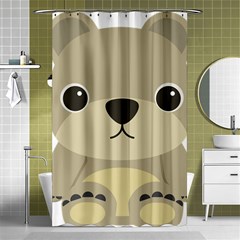 Animal Bear Cartoon Children Kids Shower Curtain 48  X 72  (small)  by Simbadda