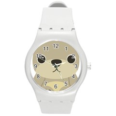 Animal Bear Cartoon Children Kids Round Plastic Sport Watch (m) by Simbadda