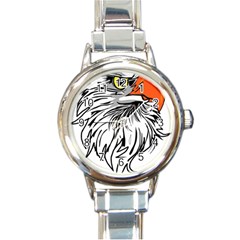 Animal Bird Cartoon Comic Eagle Round Italian Charm Watch