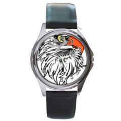 Animal Bird Cartoon Comic Eagle Round Metal Watch