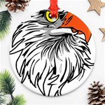 Animal Bird Cartoon Comic Eagle Ornament (Round) Front