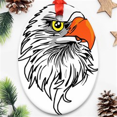 Animal Bird Cartoon Comic Eagle Ornament (Oval)