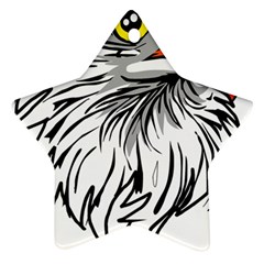 Animal Bird Cartoon Comic Eagle Ornament (Star)