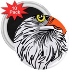 Animal Bird Cartoon Comic Eagle 3  Magnets (10 pack)  Front