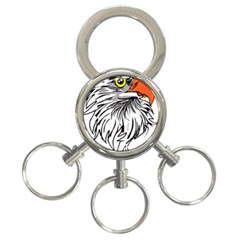 Animal Bird Cartoon Comic Eagle 3-Ring Key Chains