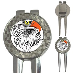 Animal Bird Cartoon Comic Eagle 3-in-1 Golf Divots