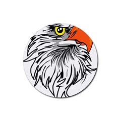 Animal Bird Cartoon Comic Eagle Rubber Coaster (round)  by Simbadda