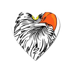 Animal Bird Cartoon Comic Eagle Heart Magnet